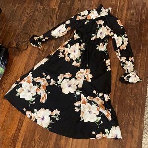 Midi dress with high neck!